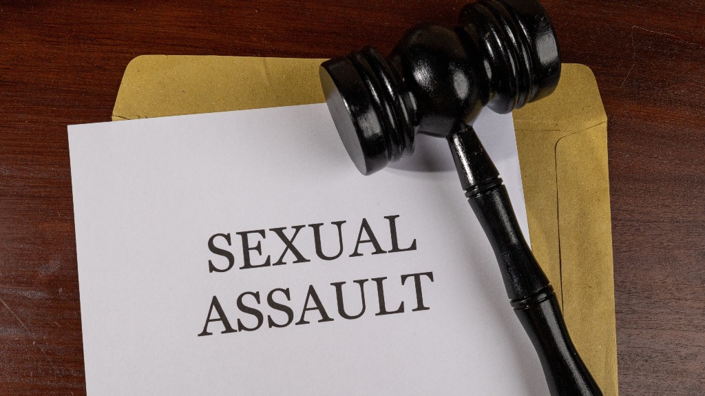 Sexual assault document and judge's gavel