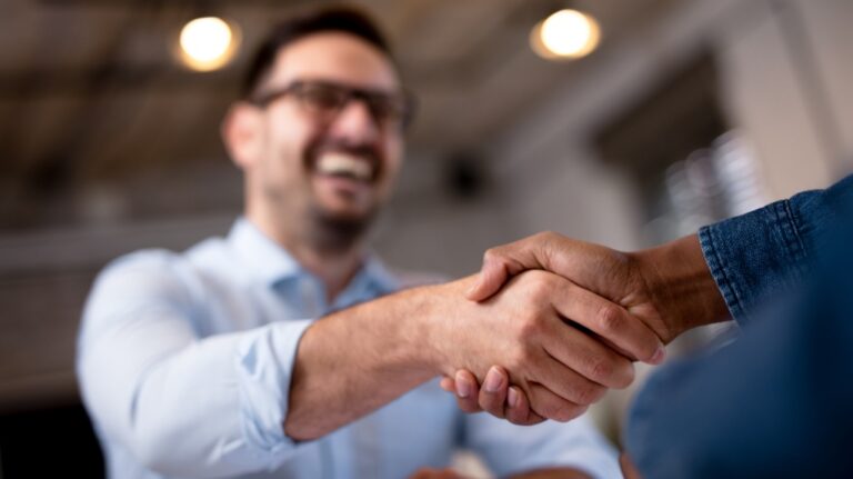 Business people shaking hands